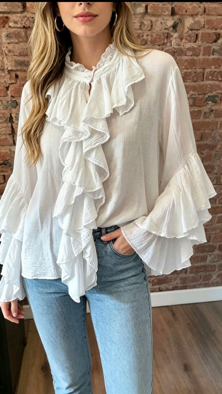 CAMISA CON VOLADOS (70223)