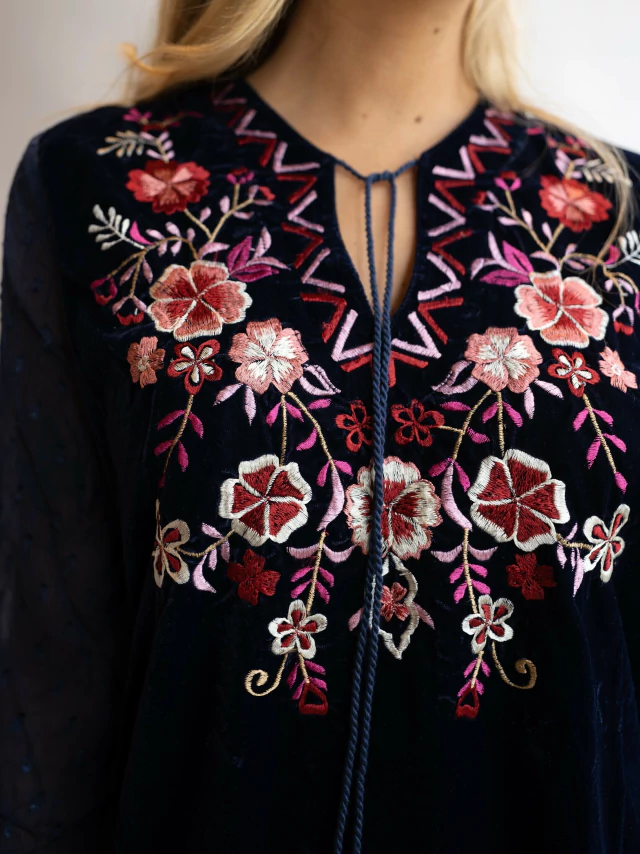 VESTIDO CORTO DE TERCIOPELO (68274) - Imagen 2