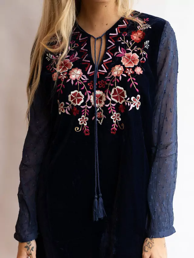 VESTIDO CORTO DE TERCIOPELO (68274) - Imagen 3