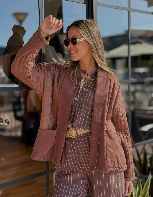 Chaqueta Matelaseada con Corderoy (70135)